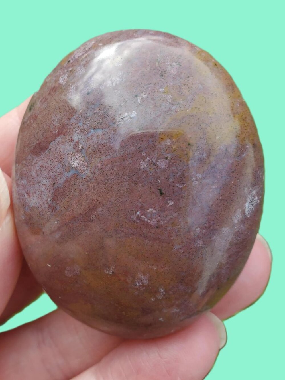 Ocean Jasper Palm Stone (OJ134)